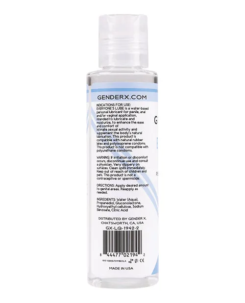 Gender X Anal Gender X Everyones Lube Water Based Lubricant 4oz