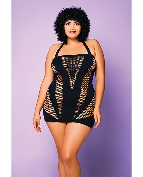 Glitter Heart of Chaos Seamless Chemise wHalter Strap Vertical V Cut Outs Black QN Anal Glitter Heart of Chaos Seamless Chemise wHalter Strap Vertical V Cut Outs Black QN Anal