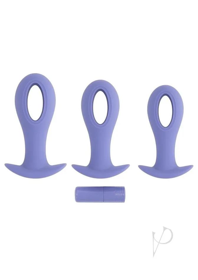 Hole Punch Rechargeable Silicone Plug Set Purple Evolved Anal Hole Punch Rechargeable Silicone Plug Set Purple Evolved Anal