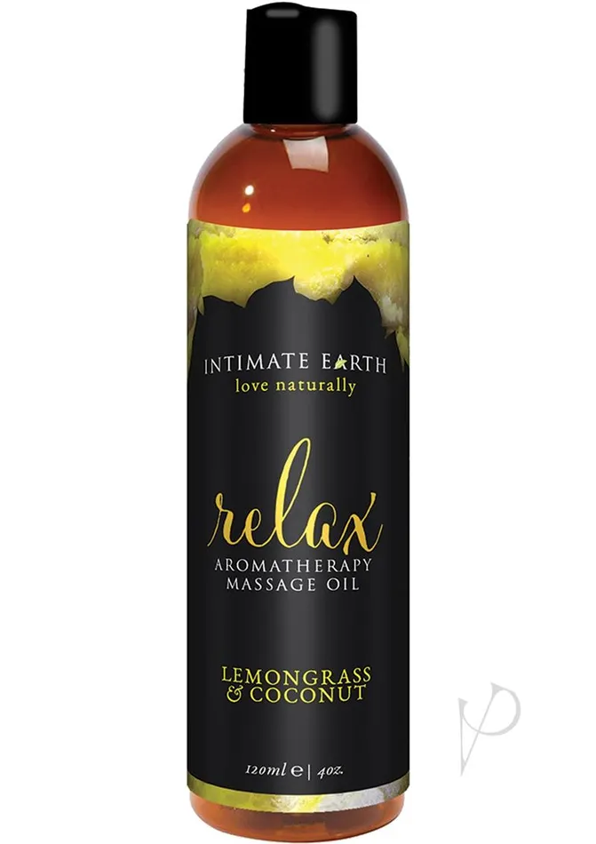 Intimate Earth Relax Aromatherapy Massage Oil Lemongrass and Coconut 4oz Intimate Earth Couples Intimate Earth Relax Aromatherapy Massage Oil Lemongrass and Coconut 4oz Intimate Earth Couples