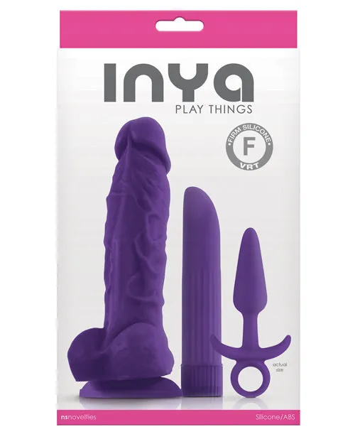 Inya Anal Inya Play Things Kit Set of 3 Purple