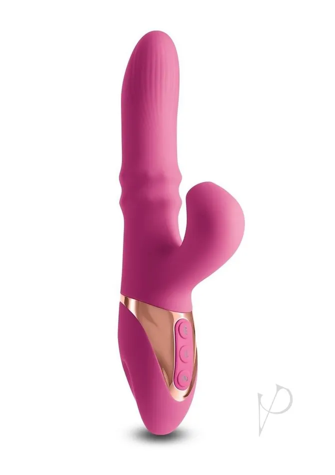 Inya Enamour Rechargeable Silicone Rabbit Vibrator with Air Pulse Clitoral Stimulator Pink Inya Female Sex Toys Inya Enamour Rechargeable Silicone Rabbit Vibrator with Air Pulse Clitoral Stimulator Pink Inya Female Sex Toys