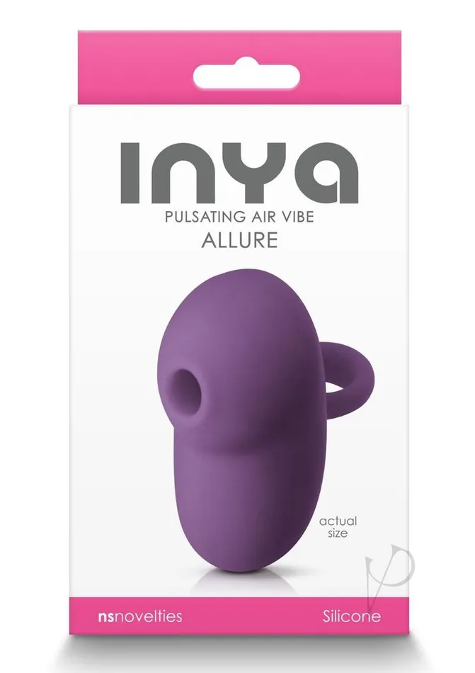 Inya Vibrators Inya Allure Pulsating Air Vibe Rechargeable Silicone Clitoral Stimulator Purple Inya Vibrators Inya Allure Pulsating Air Vibe Rechargeable Silicone Clitoral Stimulator Purple