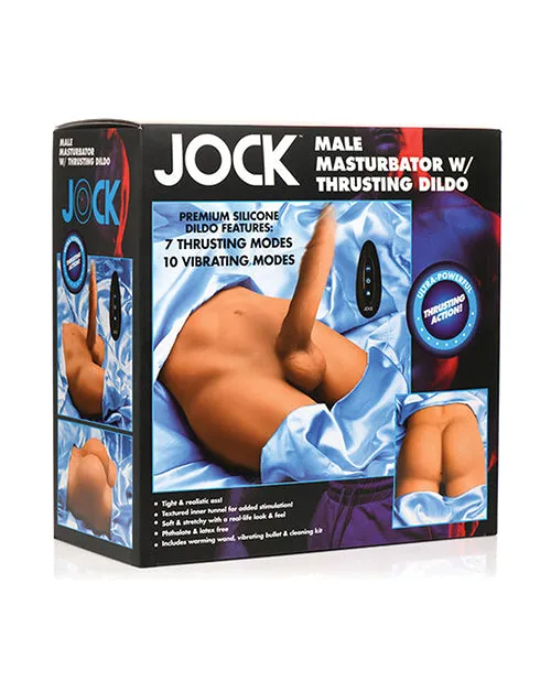 Jock Male Sex Toys JOCK Male Masturbator with Thrusting Dildo and Remote Control Vanilla