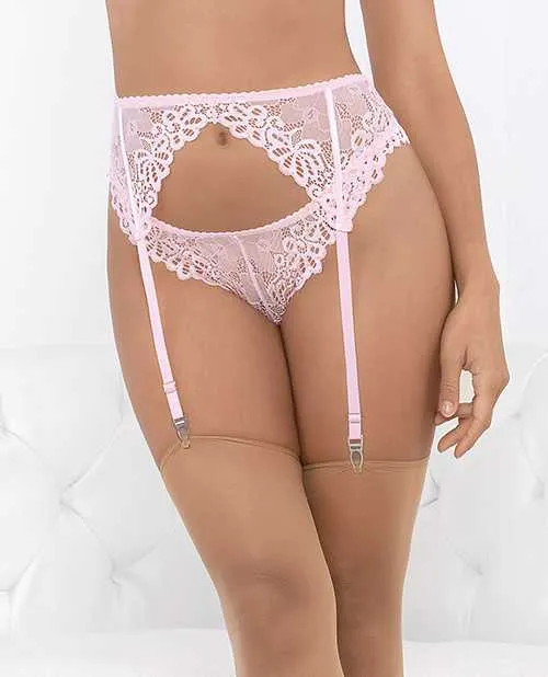 Lace Romance Garterbelt Pink MD Escante Vibrators Lace Romance Garterbelt Pink MD Escante Vibrators