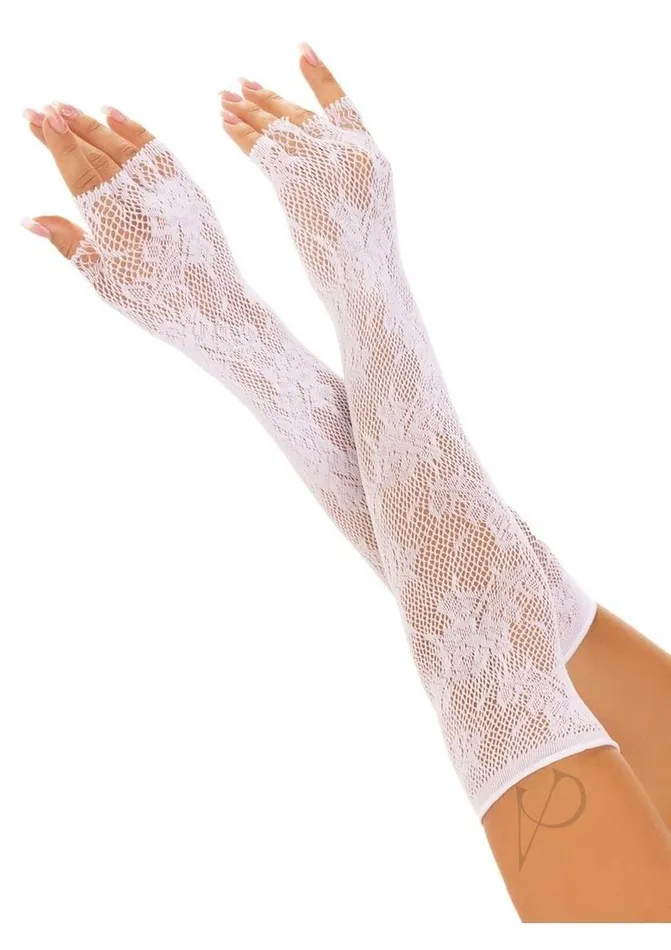 Leg Avenue Leg Avenue Seamless Opera Length Floral Net Fingerless Gloves OS White Vibrators Leg Avenue Leg Avenue Seamless Opera Length Floral Net Fingerless Gloves OS White Vibrators