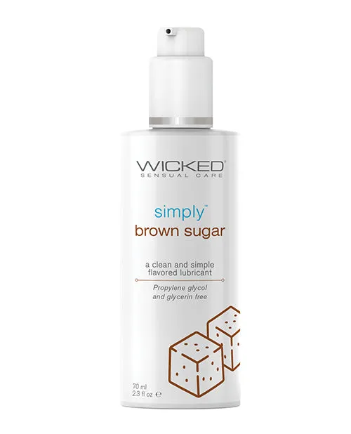 Lubricants Wicked Simply Water Based Flavored Lubricant Brown Sugar 23oz Wicked Simply