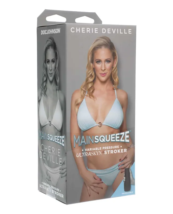 Main Squeeze Cherie Deville Ultraskyn Masturbator Pussy Vanilla Main Squeeze Male Sex Toys