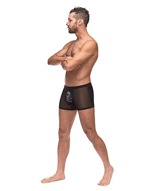Male Power Private Screening Micro Mesh Modal Skull Pouch Short Black XL Anal Male Power Private Screening Micro Mesh Modal Skull Pouch Short Black XL Anal