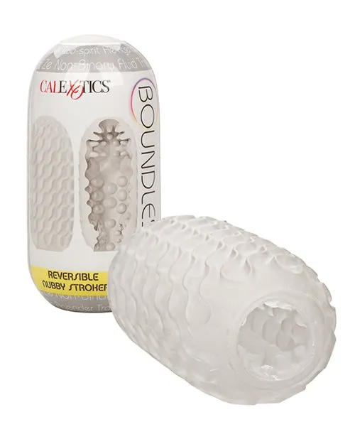 Male Sex Toys Boundless Boundless Reversible Nubby Stroker White