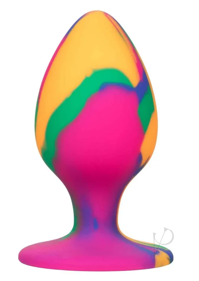 Male Sex Toys Cheeky TieDye Silicone Plug Large Multicolor Cheeky