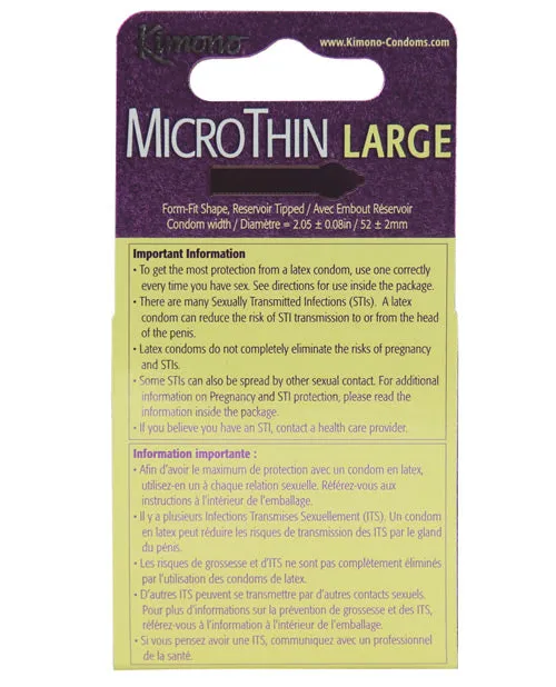 Male Sex Toys Kimono Kimono MicroThin Large Condoms 3 Pack Male Sex Toys Kimono Kimono MicroThin Large Condoms 3 Pack