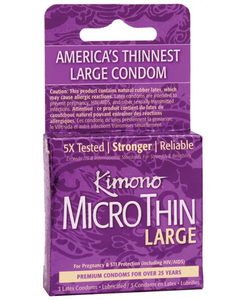 Male Sex Toys Kimono Kimono MicroThin Large Condoms 3 Pack Male Sex Toys Kimono Kimono MicroThin Large Condoms 3 Pack