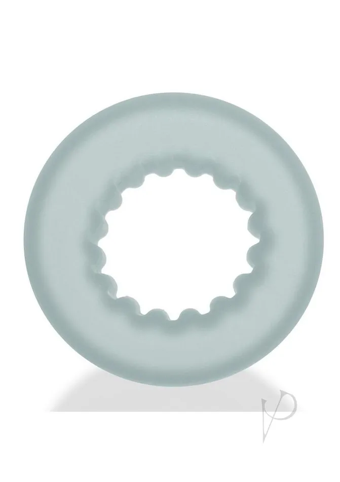 Male Sex Toys Oxballs Axis Rib Griphold Cock Ring Clear Ice Oxballs