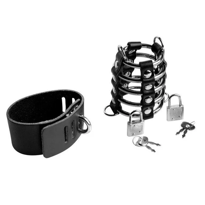 Male Sex Toys Strict Maximum Submission Gates of Hell Locking Leather and Steel Cage Male Sex Toys Strict Maximum Submission Gates of Hell Locking Leather and Steel Cage