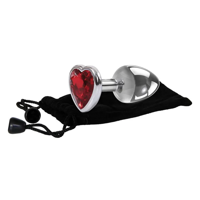 Male Sex Toys Wild Night Fantasies Adam Eve Red Heart Gem Anal Plug Small