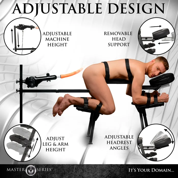 Master Series Female Sex Toys Obedience Chair with Sex Machine