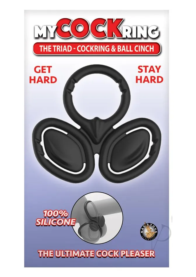 My Cockring The Triad Silicone Cock Ring and Ball Cinch Black My Cockring Male Sex Toys My Cockring The Triad Silicone Cock Ring and Ball Cinch Black My Cockring Male Sex Toys