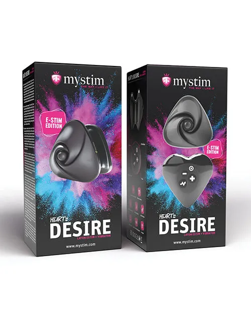 Mystim Vibrators Mystim Heart is Desire eStim Layon Vibrator Black
