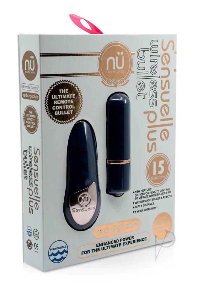 Nu Sensuelle Nu Sensuelle Rechargeable Silicone Bullet Plus with Remote Control Navy Blue Female Sex Toys Nu Sensuelle Nu Sensuelle Rechargeable Silicone Bullet Plus with Remote Control Navy Blue Female Sex Toys