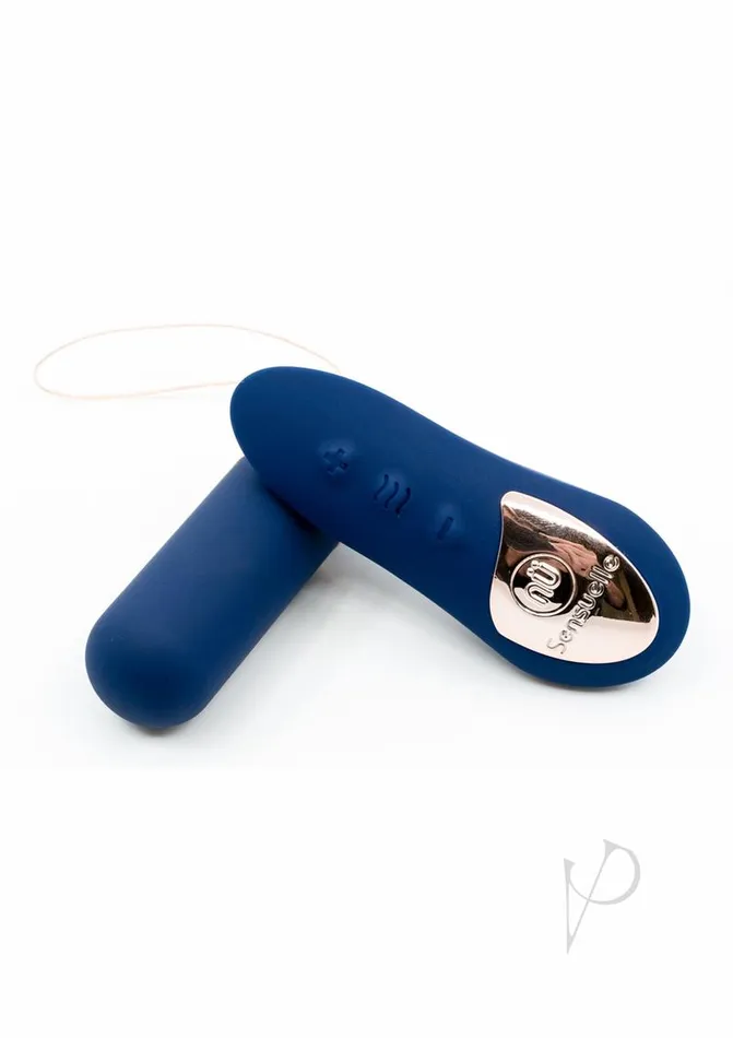 Nu Sensuelle Nu Sensuelle Rechargeable Silicone Bullet Plus with Remote Control Navy Blue Female Sex Toys