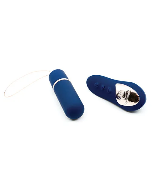 Nu Sensuelle Nu Sensuelle Rechargeable Silicone Bullet Plus with Remote Control Navy Blue Female Sex Toys