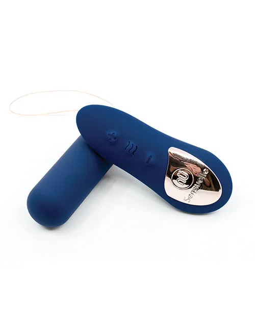 Nu Sensuelle Nu Sensuelle Rechargeable Silicone Bullet Plus with Remote Control Navy Blue Female Sex Toys