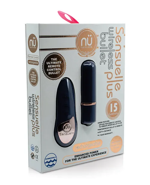 Nu Sensuelle Nu Sensuelle Rechargeable Silicone Bullet Plus with Remote Control Navy Blue Female Sex Toys