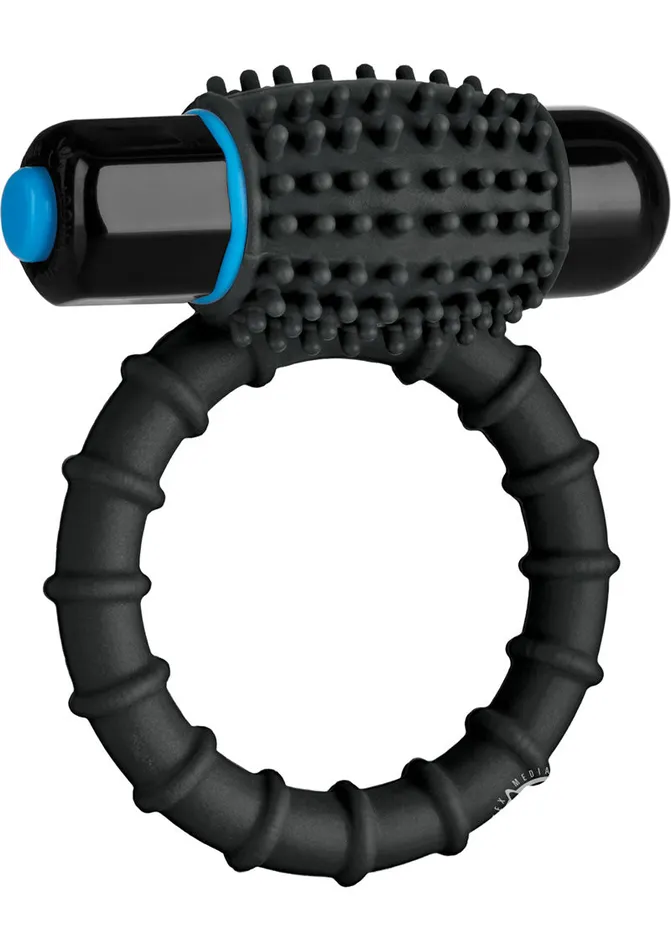 OptiMALE Silicone Vibrating Cock Ring with Bullet Black Opti Male Couples OptiMALE Silicone Vibrating Cock Ring with Bullet Black Opti Male Couples