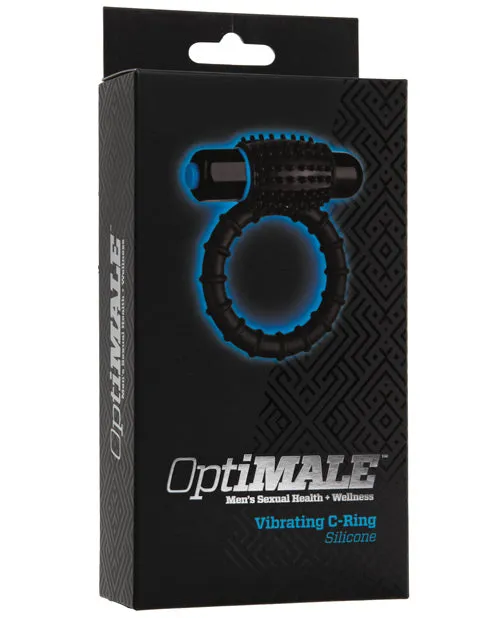 OptiMALE Silicone Vibrating Cock Ring with Bullet Black Opti Male Couples OptiMALE Silicone Vibrating Cock Ring with Bullet Black Opti Male Couples