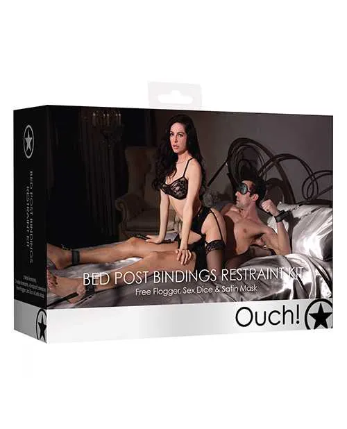 Ouch Kits Anal Ouch Bed Post Bindings Restraining Kit Black Ouch Kits Anal Ouch Bed Post Bindings Restraining Kit Black