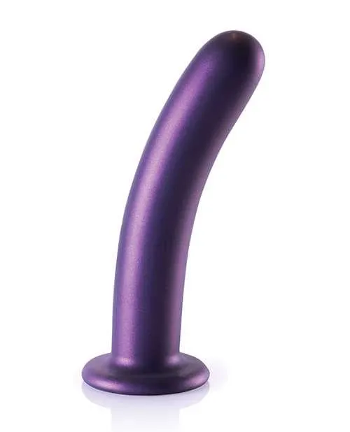 Ouch Smooth GSpot Silicone Dildo 7in Metallic Purple Ouch Dildos Ouch Smooth GSpot Silicone Dildo 7in Metallic Purple Ouch Dildos
