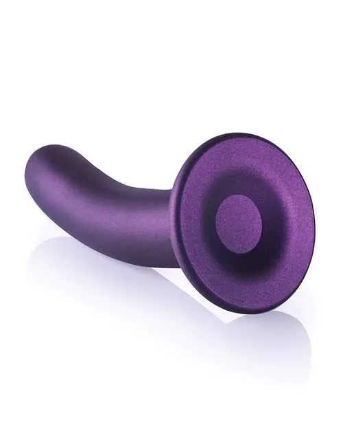 Ouch Smooth GSpot Silicone Dildo 7in Metallic Purple Ouch Dildos Ouch Smooth GSpot Silicone Dildo 7in Metallic Purple Ouch Dildos