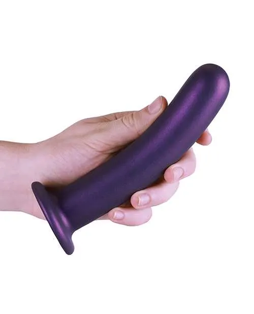 Ouch Smooth GSpot Silicone Dildo 7in Metallic Purple Ouch Dildos Ouch Smooth GSpot Silicone Dildo 7in Metallic Purple Ouch Dildos