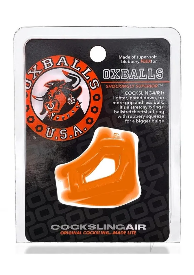 Oxballs Cocksling Air Cock and Ball Sling Orange Oxballs Male Sex Toys