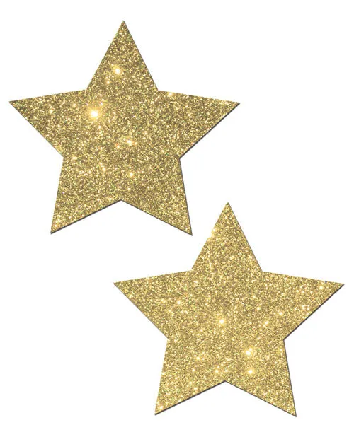 Pastease Vibrators Pastease Premium Glitter Star Gold OS Pastease Vibrators Pastease Premium Glitter Star Gold OS