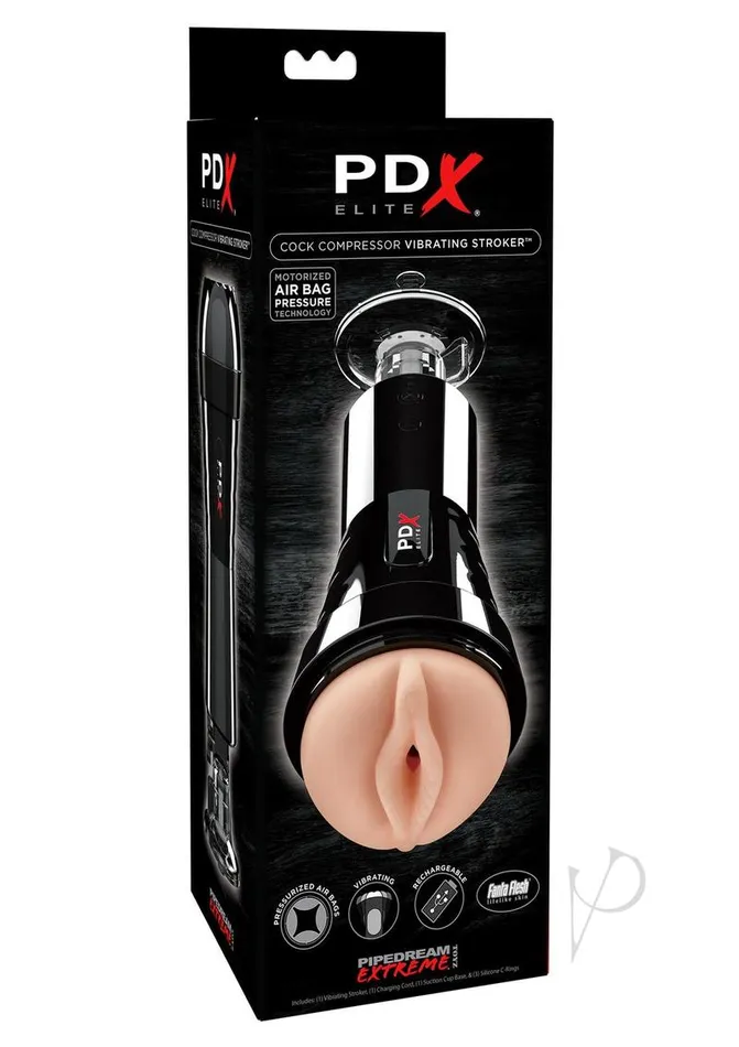 Pdx Elite Male Sex Toys PDX Elite Rechargeable Cock Compressor Vibrating Masturbator Pussy VanillaBlack Pdx Elite Male Sex Toys PDX Elite Rechargeable Cock Compressor Vibrating Masturbator Pussy VanillaBlack