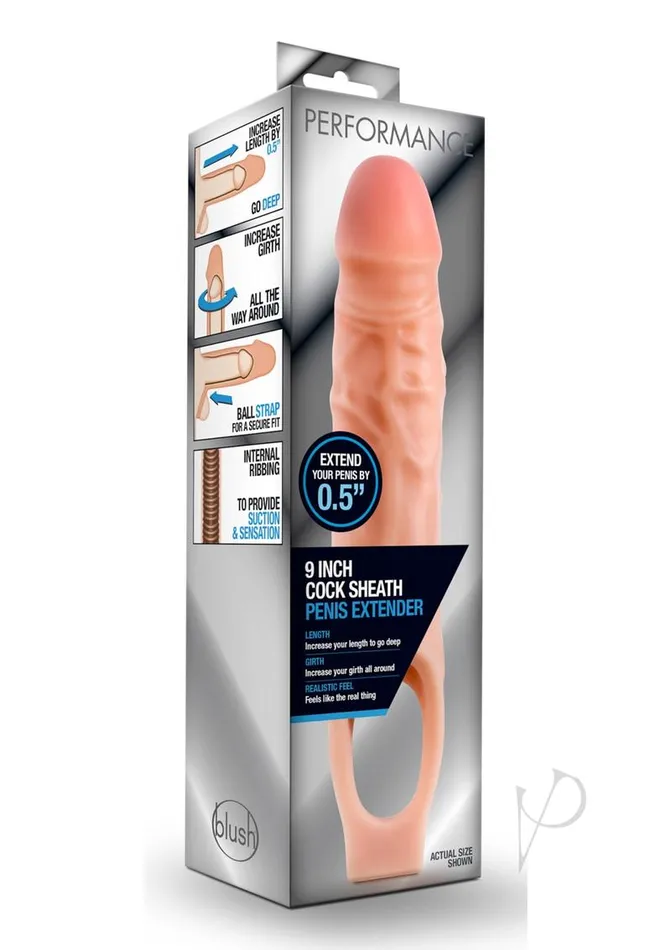 Performance Male Sex Toys Performance Cock Sheath Penis Extender 9in Vanilla Performance Male Sex Toys Performance Cock Sheath Penis Extender 9in Vanilla