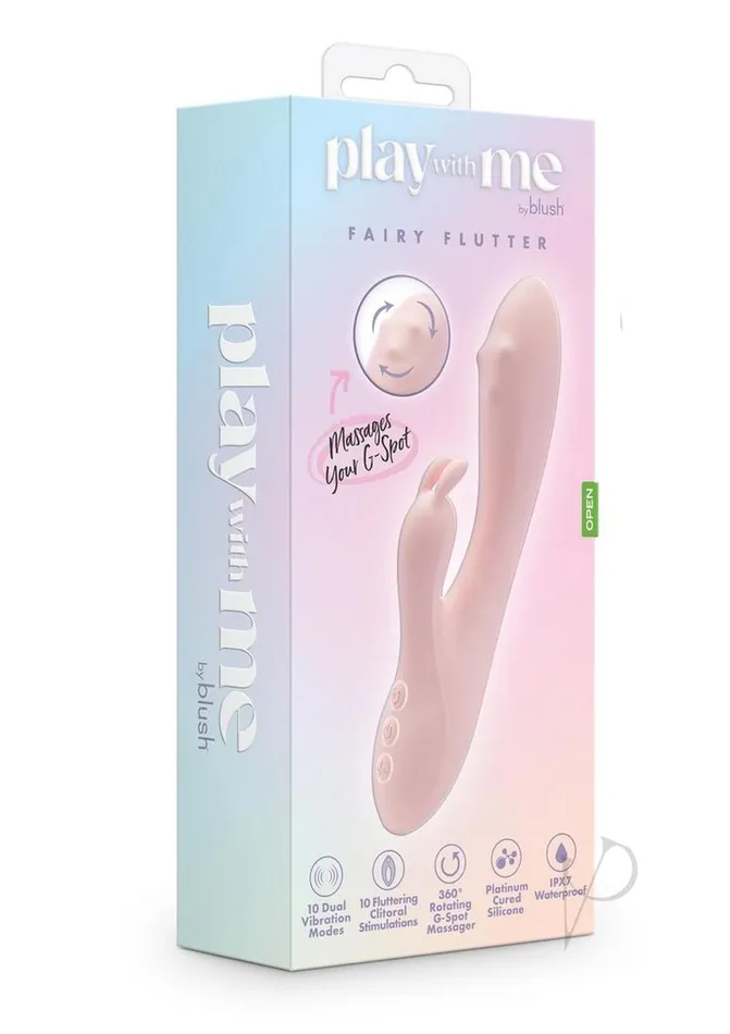 Play with Me Fairy Flutter Rechargeable Silicone Rabbit Vibrator Pink Play With Me By Blush Female Sex Toys Play with Me Fairy Flutter Rechargeable Silicone Rabbit Vibrator Pink Play With Me By Blush Female Sex Toys