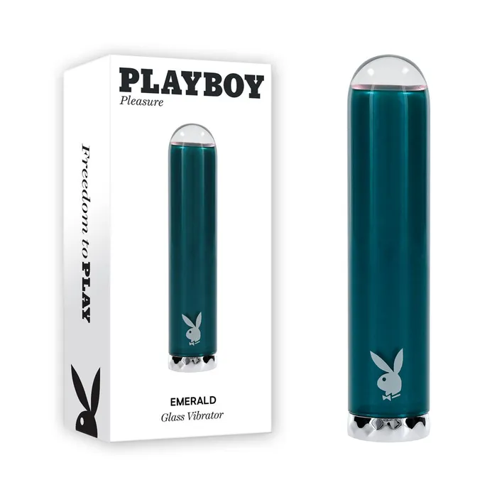 Playboy Pleasure Female Sex Toys Playboy Pleasure EMERALD Glass Bullet Vibrator