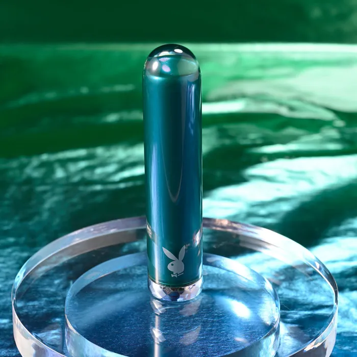 Playboy Pleasure Female Sex Toys Playboy Pleasure EMERALD Glass Bullet Vibrator