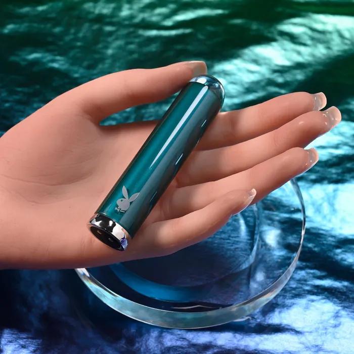 Playboy Pleasure Female Sex Toys Playboy Pleasure EMERALD Glass Bullet Vibrator