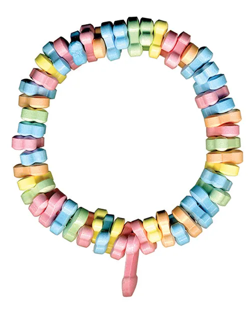 Rainbow Male Sex Toys Dicky Charms Multi Flavored Penis Shaped Candy In A Super Stretch Necklace