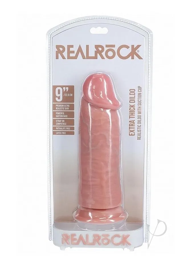 Real Rock Female Sex Toys RealRock Ultra Realistic Skin Extra Thick Dildo 9in Vanilla Real Rock Female Sex Toys RealRock Ultra Realistic Skin Extra Thick Dildo 9in Vanilla