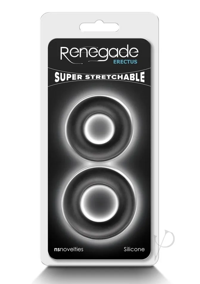 Renegade Erectus Silicone Cock Ring Black Renegade Male Sex Toys