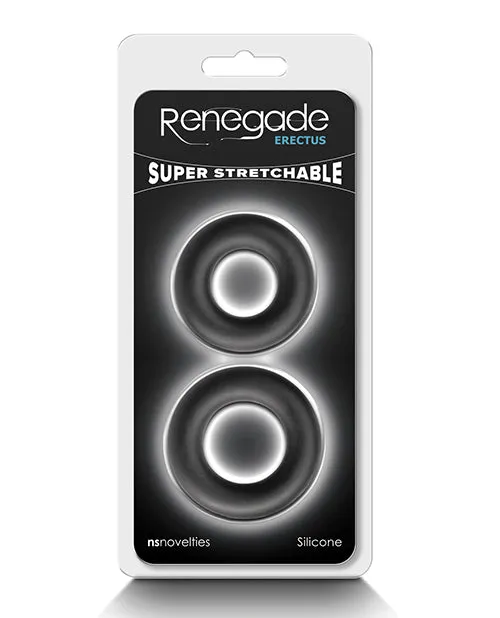 Renegade Erectus Silicone Cock Ring Black Renegade Male Sex Toys