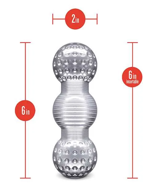 Rize Male Sex Toys Rize Feelz Dual End Masturbator Clear