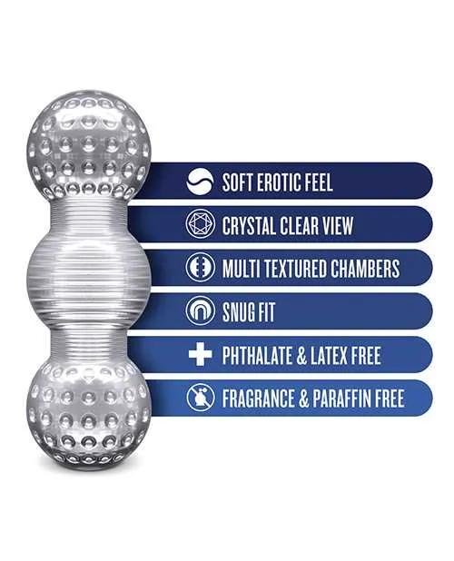Rize Male Sex Toys Rize Feelz Dual End Masturbator Clear