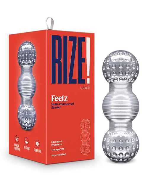 Rize Male Sex Toys Rize Feelz Dual End Masturbator Clear