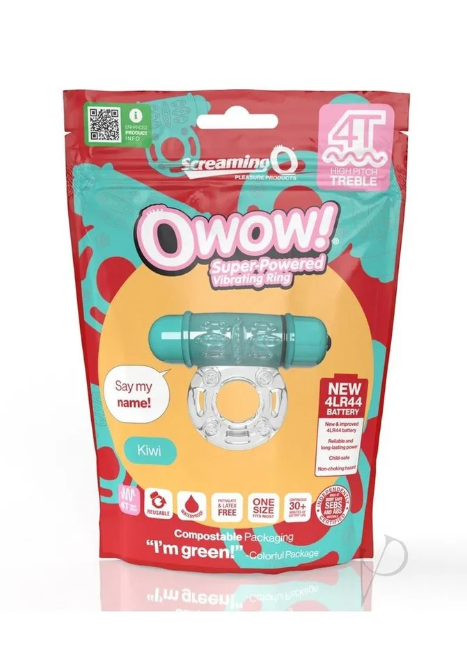 Screaming O 4T O Wow Vibrating Ring Kiwi Screaming O Male Sex Toys